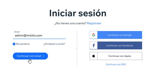 wix iniciar sesion|Gestionar tu cuenta 